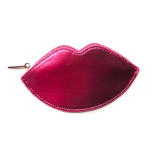 DEQI Wholesale PU Coin Purse Women Purse Fashion Red Lip Wallet Purse for Ladies